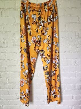 Mens Orange Chester Cheetah Print Lounge Pants